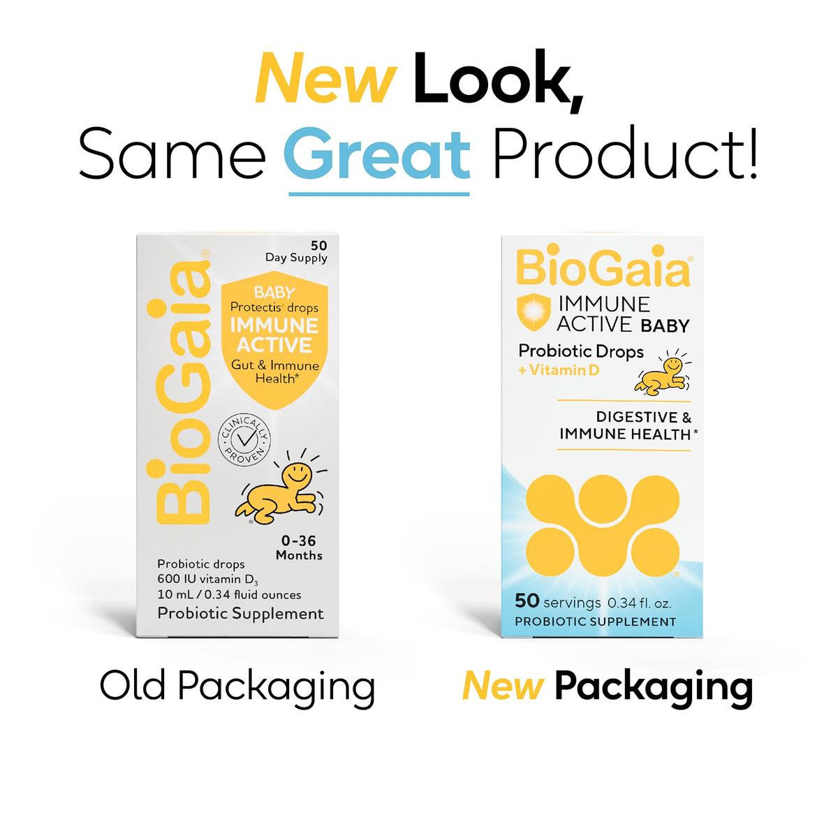 BioGaia Immune Active Baby Probiotic Drops + Vitamin D | for Babies & Toddlers 0-36 Months | Supports Digestive & Immune Health BioGaia