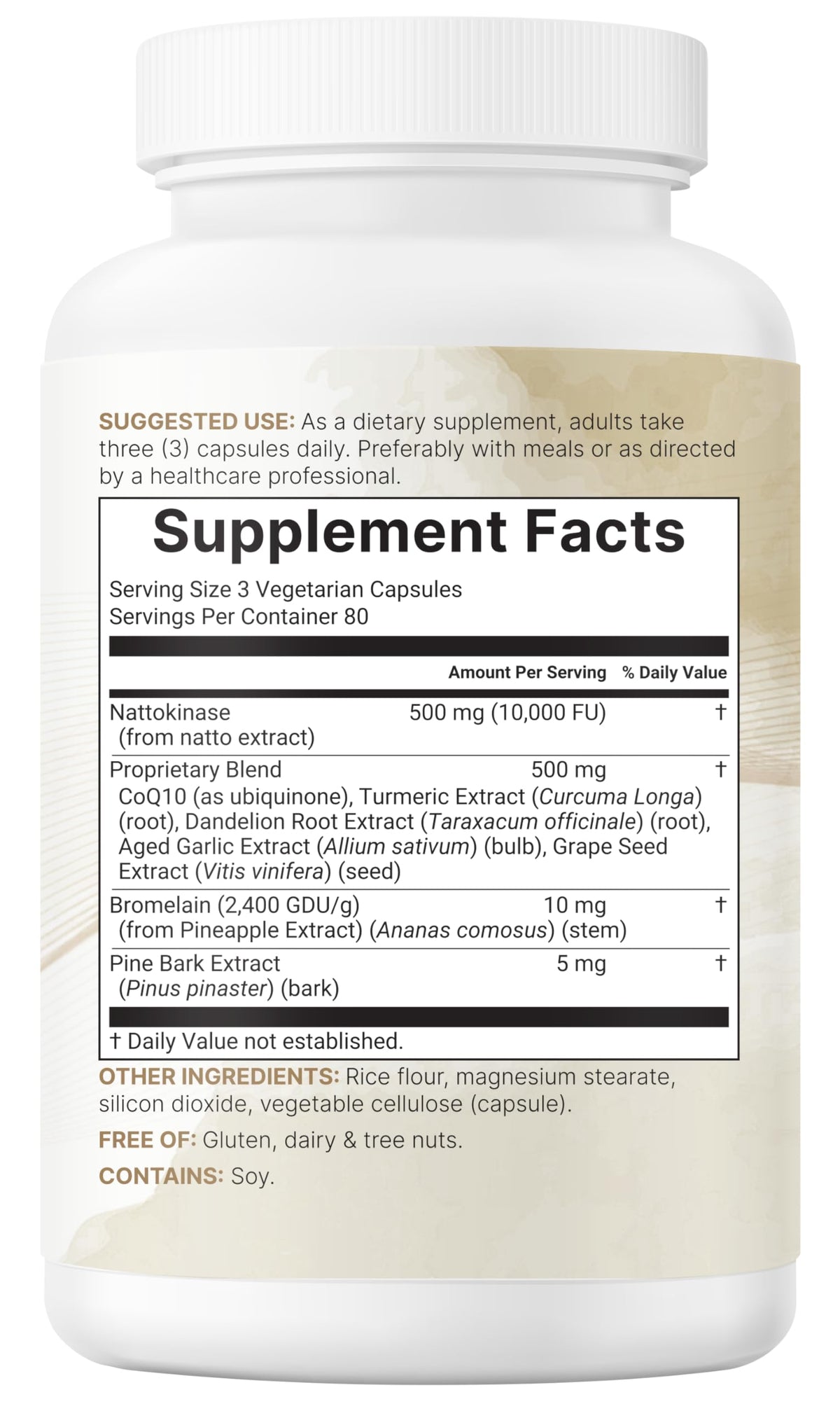 Micro Ingredients Nattokinase 10,000 FU Per Serving (Natural Natto Extract), 240 Vegetarian Capsules | with CoQ10, Turmeric, Aged Garlic & Pine Bark Extract Micro Ingredients