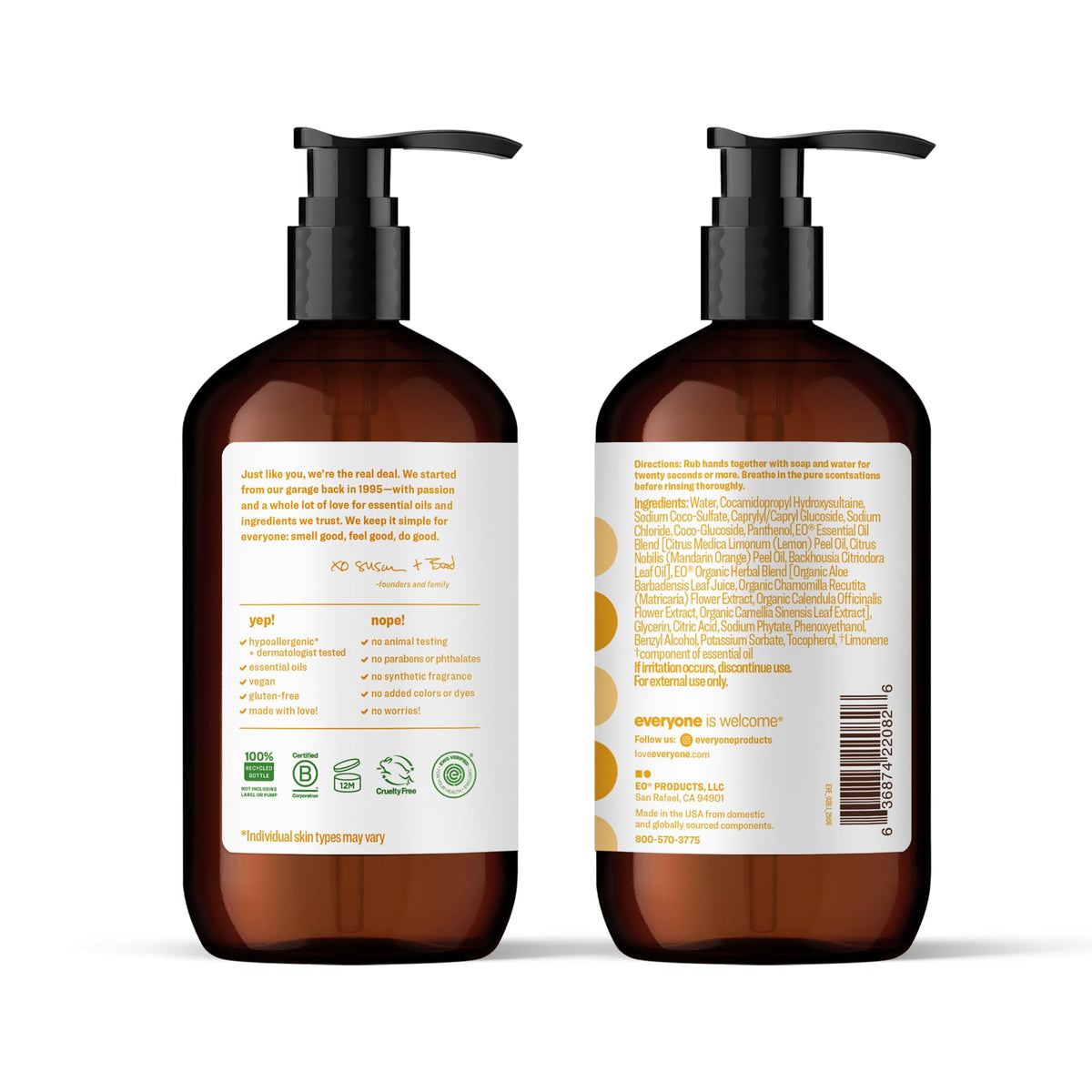 Everyone Liquid Hand Soap, Meyer Lemon & Mandarin, 12.75 oz 3-Pack everyone for every body