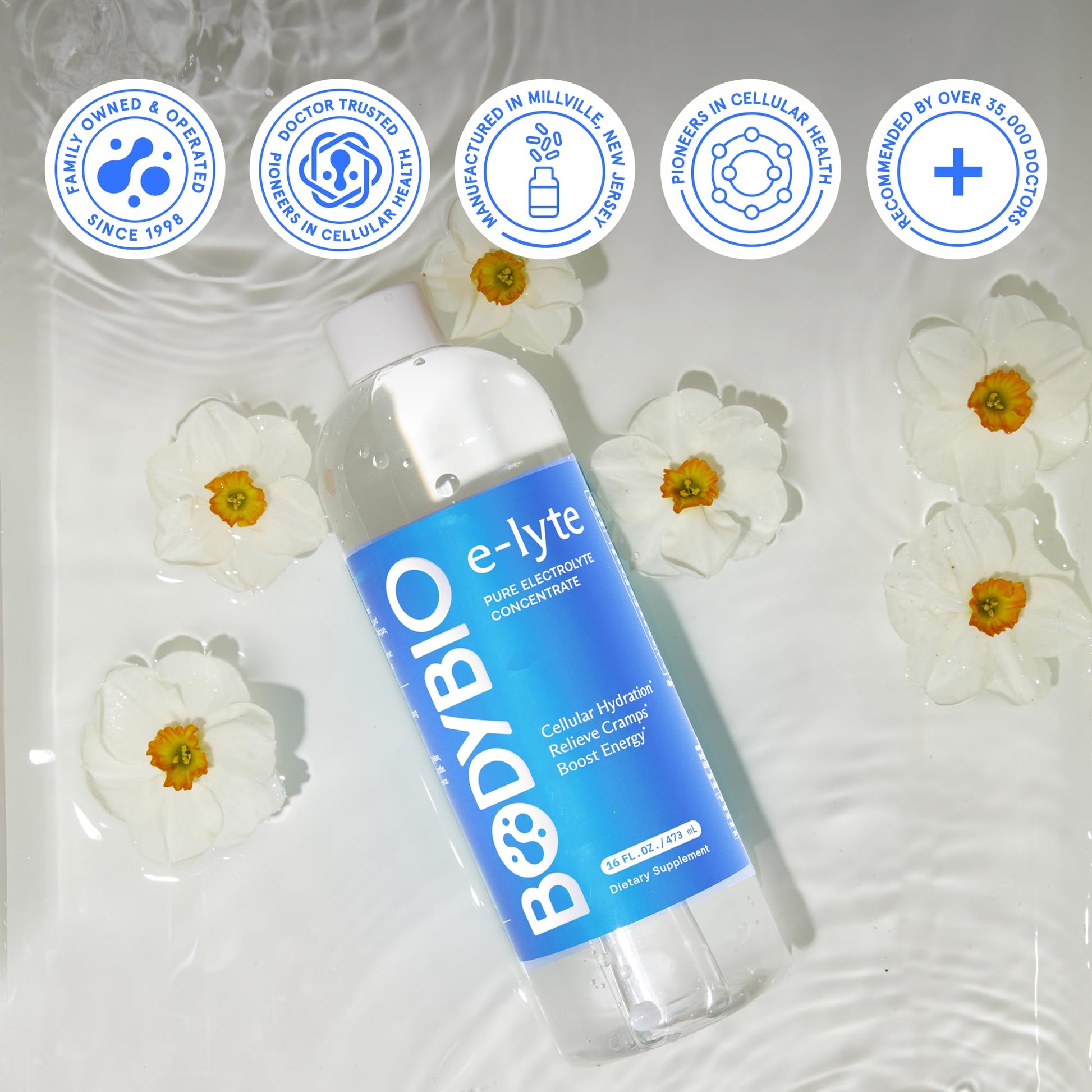 BodyBio e-lyte - Liquid Electrolyte Concentrate for Clean Hydration, Energy & Cramp Relief - No Sugar, No Artificial Flavors, No Fillers, Keto Friendly BodyBio buy australia supplements