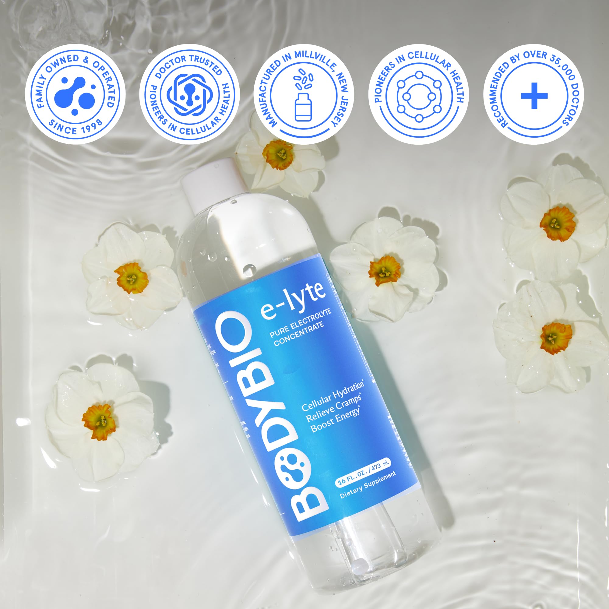 BodyBio e-lyte - Liquid Electrolyte Concentrate for Clean Hydration, Energy & Cramp Relief - No Sugar, No Artificial Flavors, No Fillers, Keto Friendly BodyBio buy australia supplements