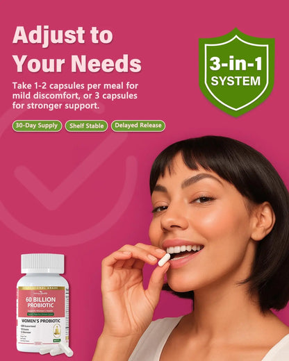 Anven Health Probiotics and Prebiotics for Women pH Balance & Digestion - 60 Billion Vaginal Probiotic with Cranberry & D-Mannose for Gut, Urinary, Immune Health, Anven Health