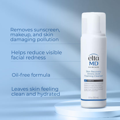 EltaMD Skin Recovery Amino Acid Foaming Face Wash, Fragrance-Free, 5 oz EltaMD