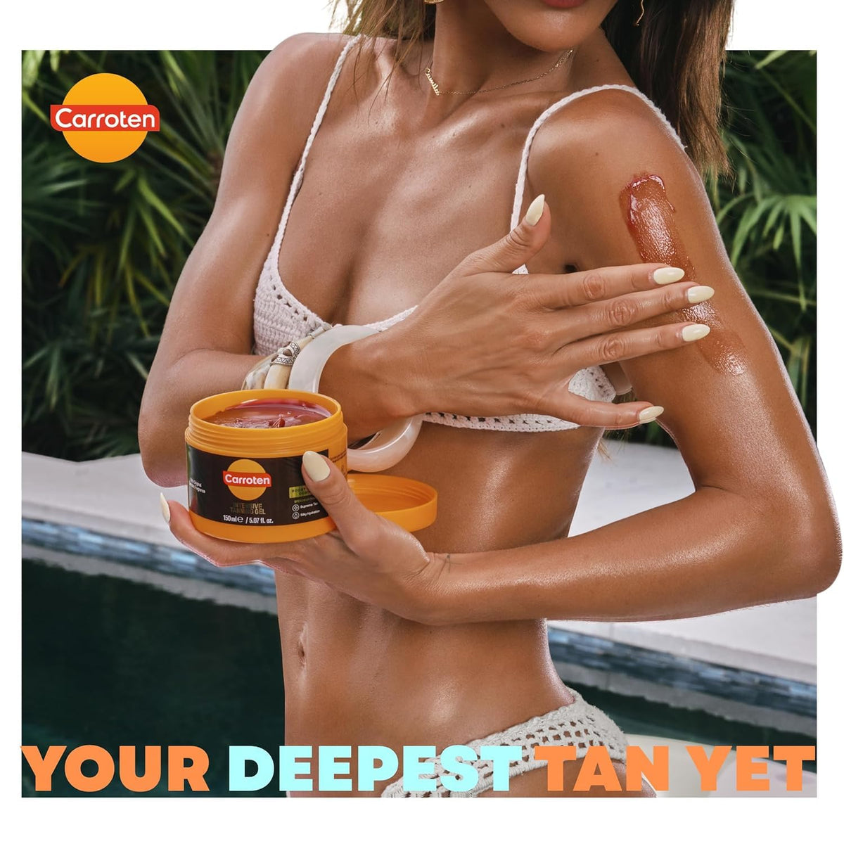 Carroten Intensive Tanning Gel, Browning Tan Accelerator, 5 oz + Spatula Carroten