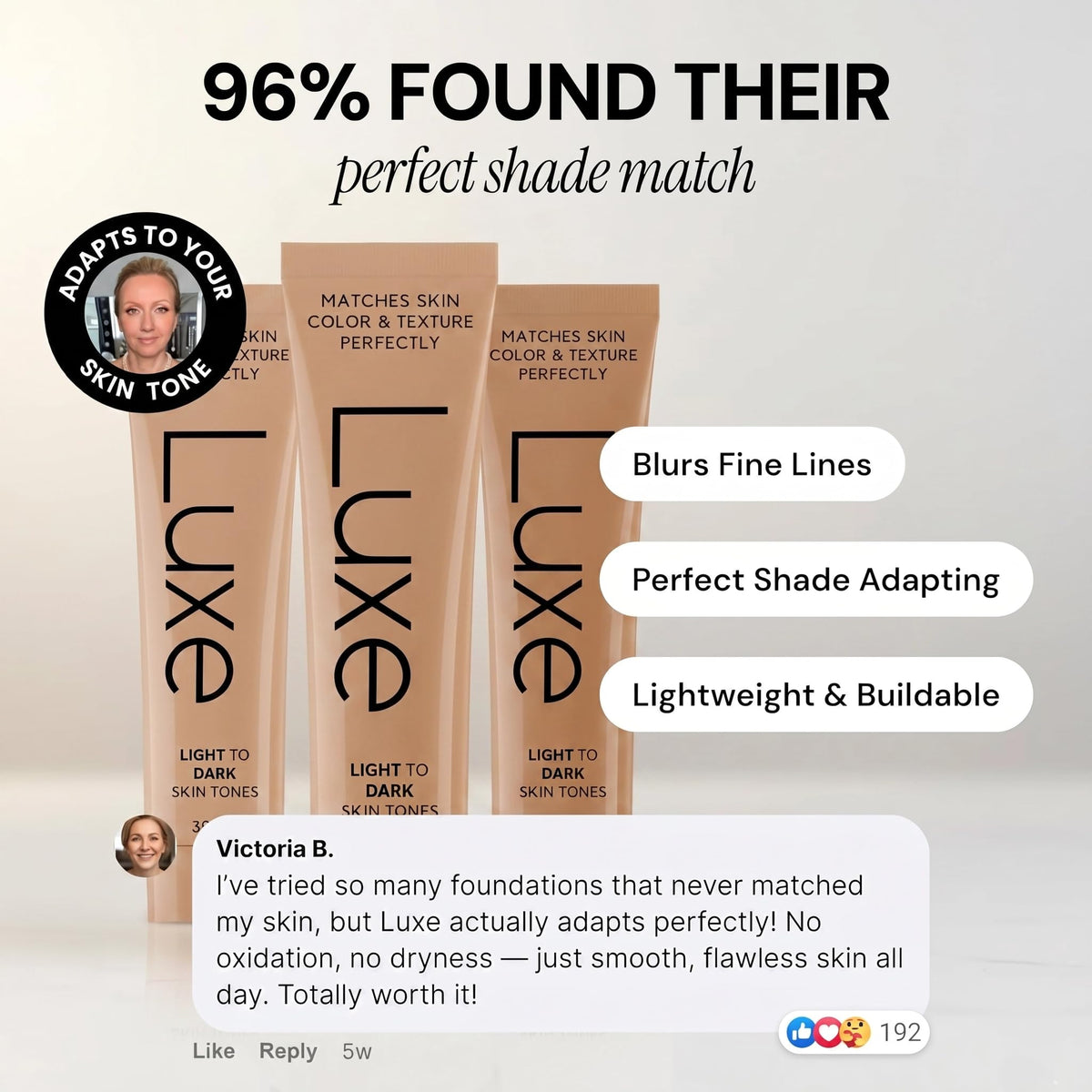 Luxe Color Changing Foundation – Medium Luxe Cosmetics