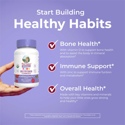 MARYRUTH'S Kids Vitamins | Multi | 1 Month Supply | Multivitamin Gummies for Ages 4+ | Multivitamin for Kids | Vegan | Only 2 Gummies a Day | 60 Count MARYRUTH'S