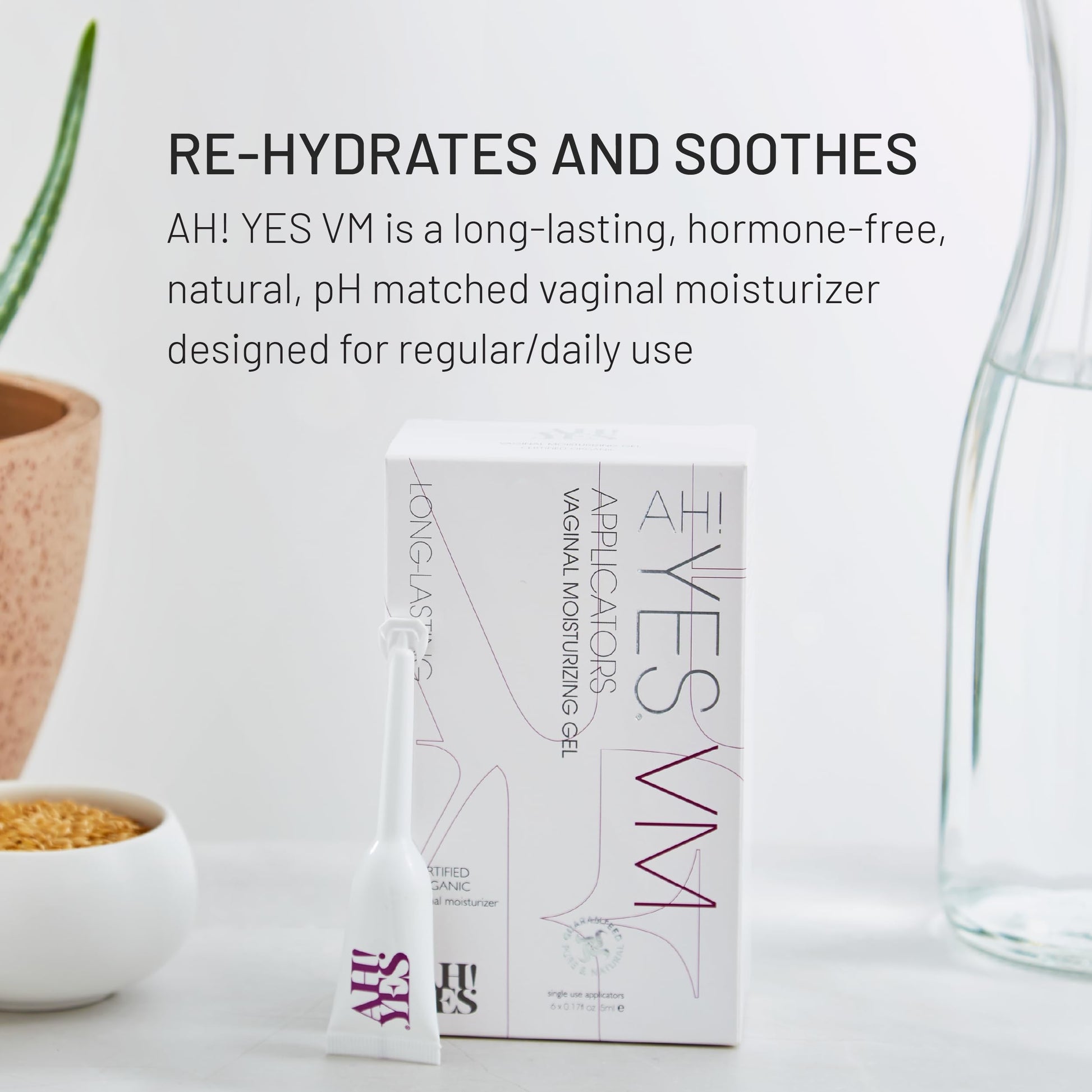 AH! YES® Long Lasting Vaginal Moisturizer for Vaginal Dryness, Water Based & Estrogen-Free, 6 Pre-Filled Applicators AH! YES buy australia supplements