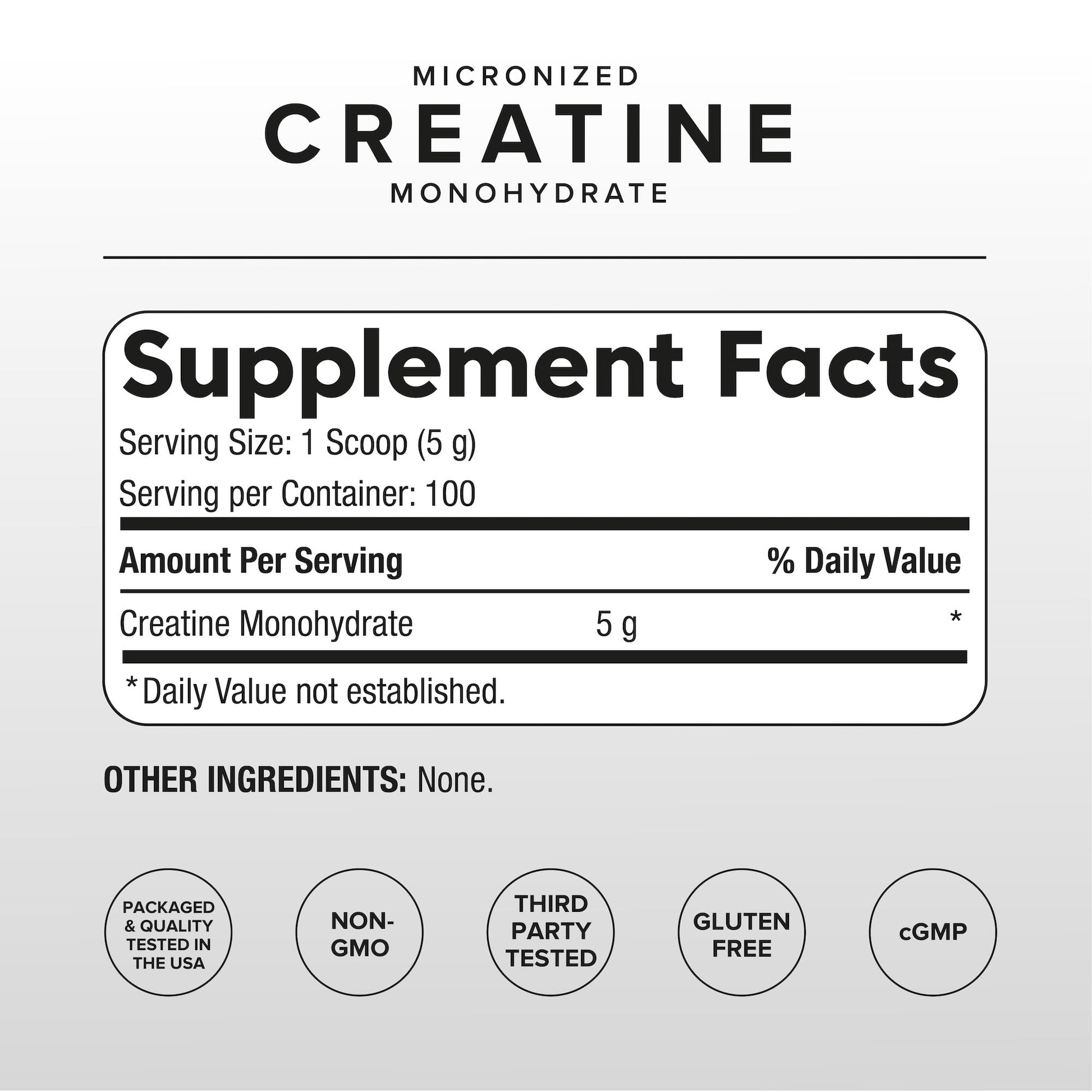 Puregen Labs Micronized Creatine Monohydrate Powder 500g – Pure, Unflavored, No Additives | 5000mg Per Serv (5g) - 100 Servings | Third Party Tested for Quality P Puregen Labs buy australia supplements