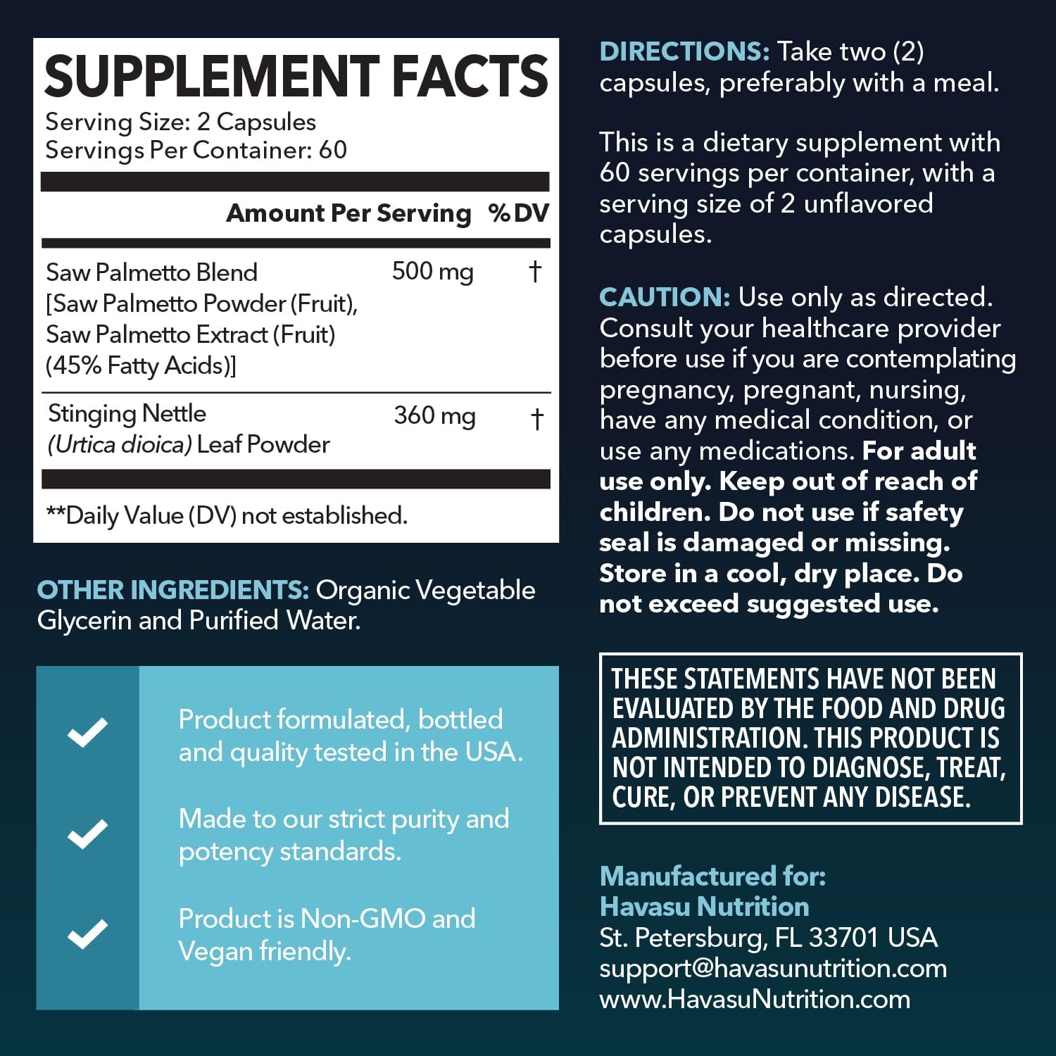 Saw Palmetto and Nettle Root Extract, Prostate Health Supplement, 120 Count | DHT Blocker and Prostate Health Supplement for Men, Supports Urinary Tract Health and Flow, Vegan, Non-GMO, 60-Day Supply Gsupps Australia
