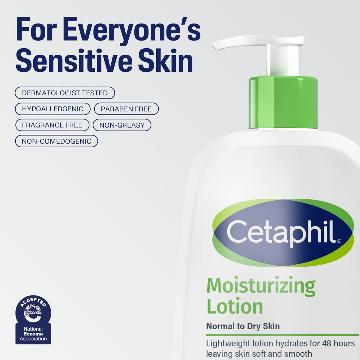 Cetaphil Moisturizing Face & Body Lotion, Sensitive Skin, 20oz Cetaphil