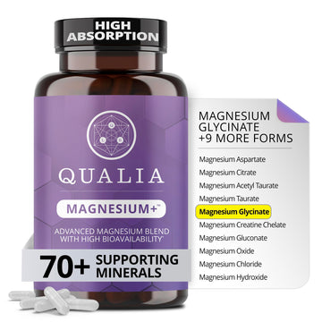 Qualia Magnesium Supplement | 10 Bioavailable Forms, Including Magnesium Glycinate, with 70+ Supporting Minerals, +7 Amino Acids | Doctor-Formulated to Support Sleep, Stress Relief, Heart, Relaxation QUALIA LIFE SCIENCES buy australia supplements