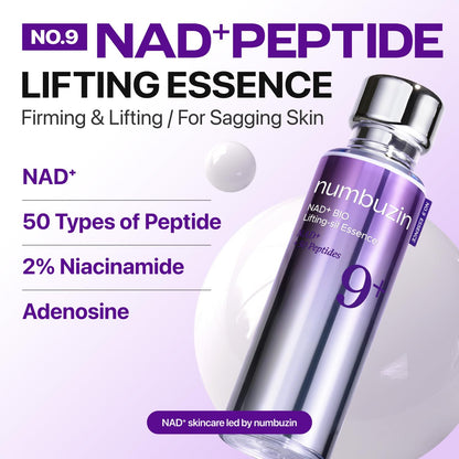 numbuzin No.9 NAD+ Peptide Serum for Face & Body, Anti-aging 1.69 fl oz numbuzin