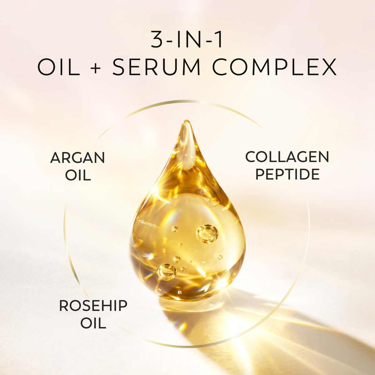 Olay Enrich Boosting Body Oil for Women, with 3-in-1 Oil + Serum Complex with Argan Oil, Rosehip Oil, and Collagen Peptide, Free of Sulfates, Parabens & Phthalates, Vanilla Plum & Amber Scent, 4 fl oz Olay