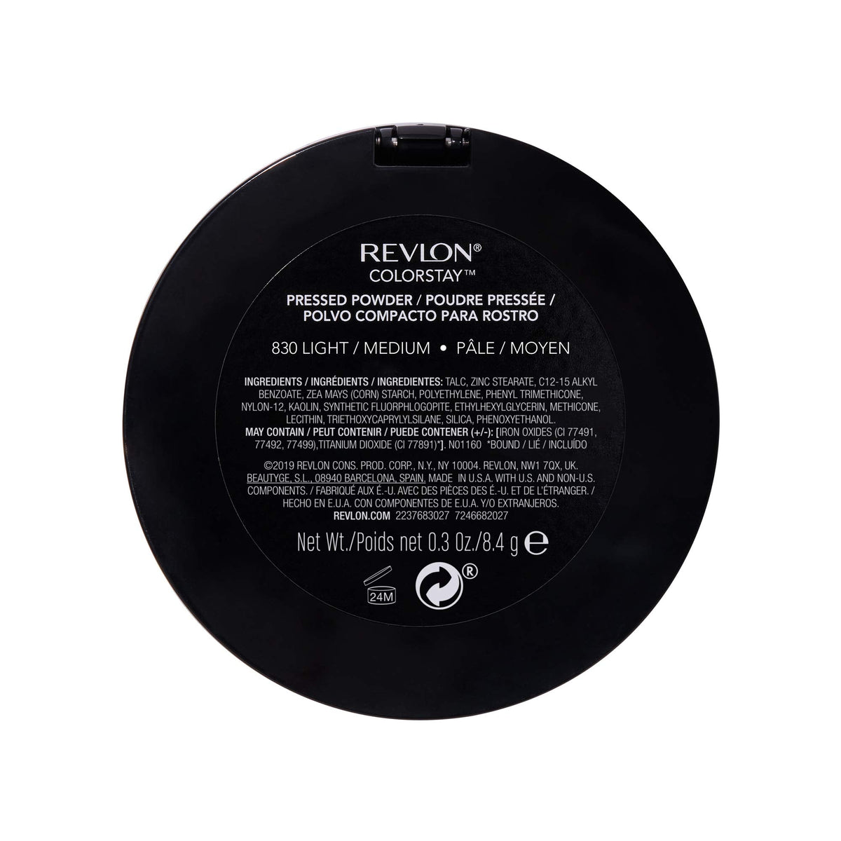 Revlon ColorStay Pressed Powder Face Makeup, Longwearing, Fragrance-Free, Noncomedogenic, 830 Light Medium, 0.3 oz REVLON