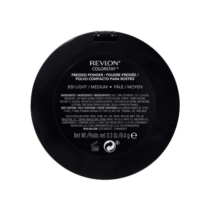 Revlon ColorStay Pressed Powder Face Makeup, Longwearing, Fragrance-Free, Noncomedogenic, 830 Light Medium, 0.3 oz REVLON