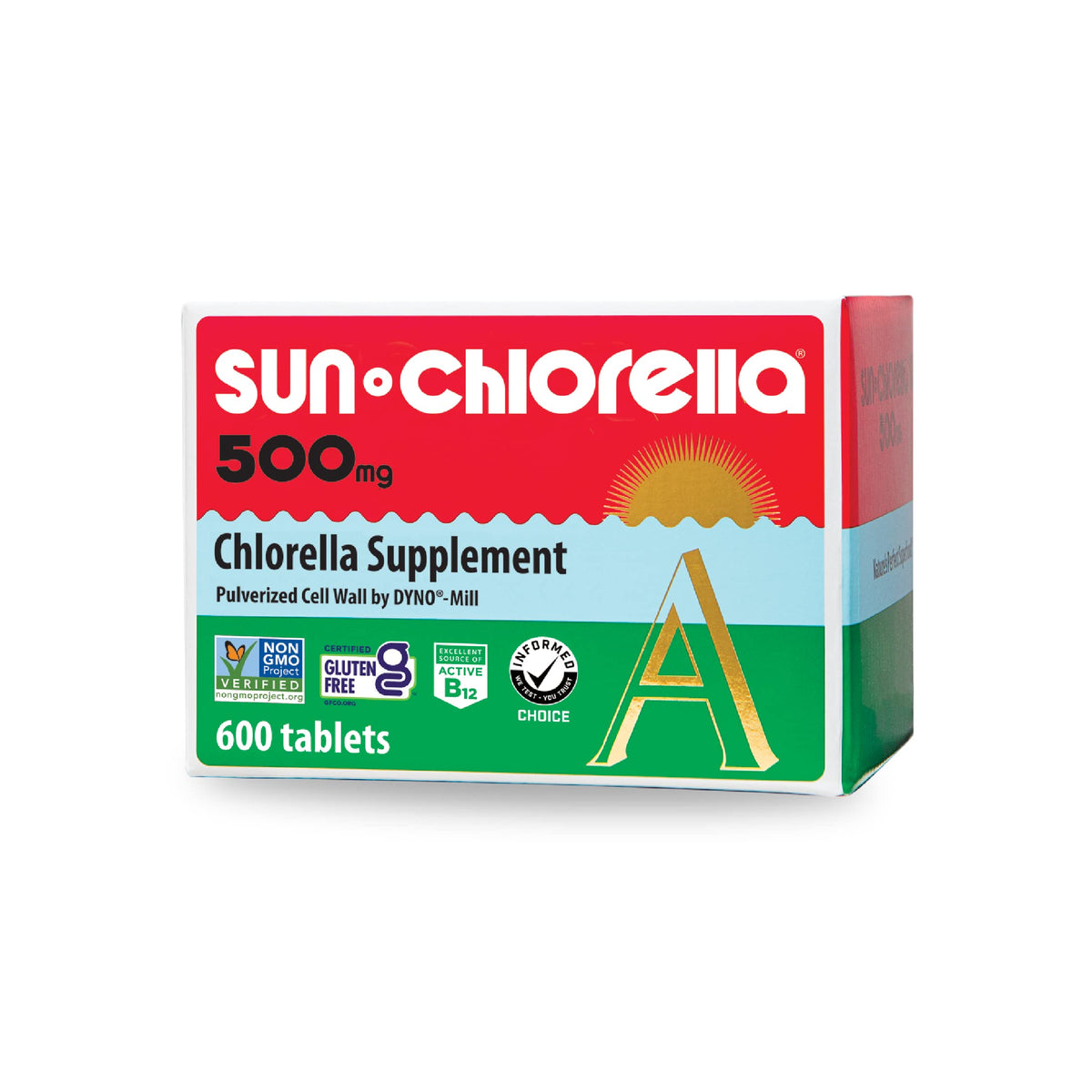 Sun Chlorella 500mg Whole Body Wellness Green Algae Superfood Supplement - Immune Defense, Gut Health, Natural Purification, Energy Boost Sun Chlorella