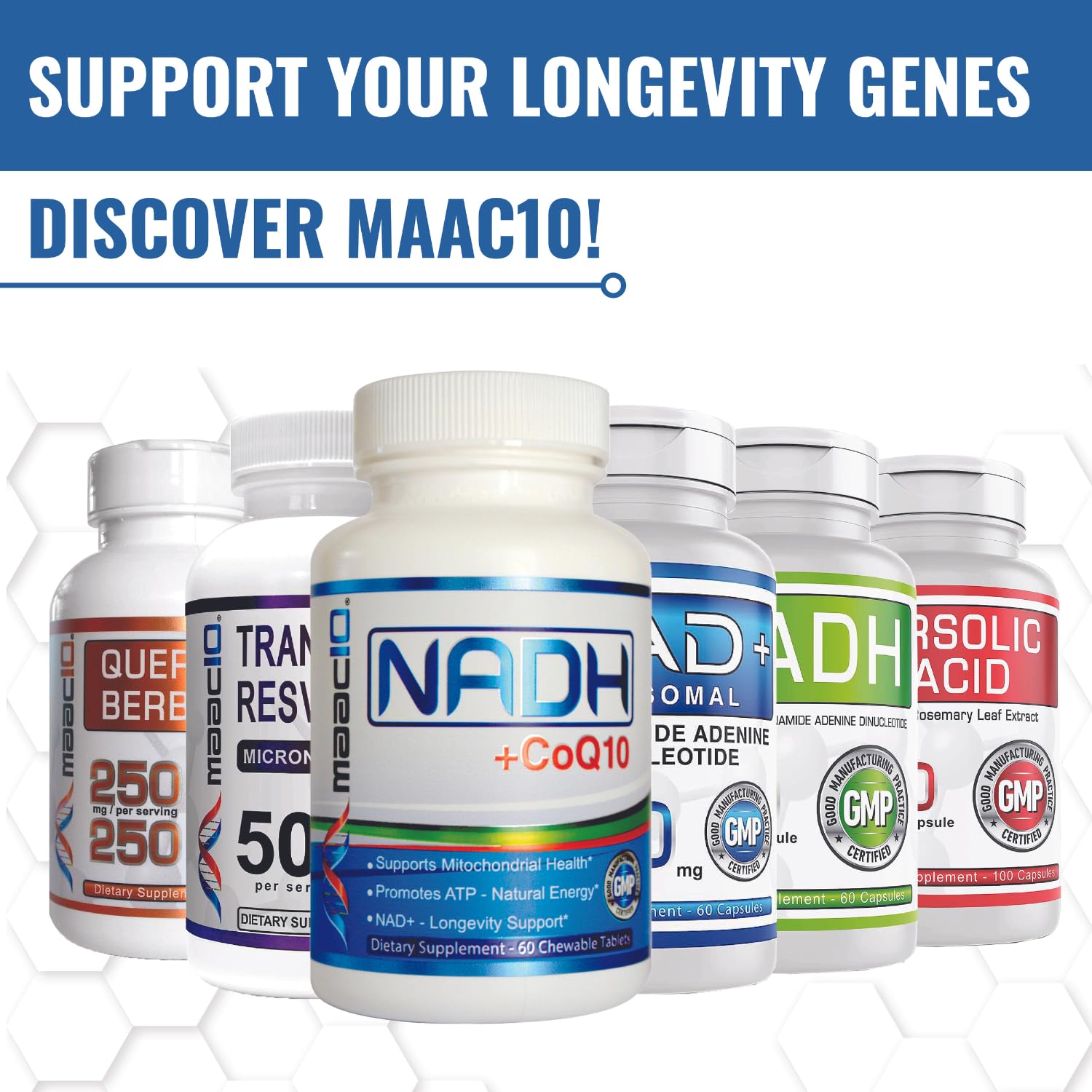 MAAC10 Liposomal NAD Supplement 500mg Serving (2x250mg Capsules) Actual Nicotinamide Adenine Dinucleotide MAAC10 buy australia supplements