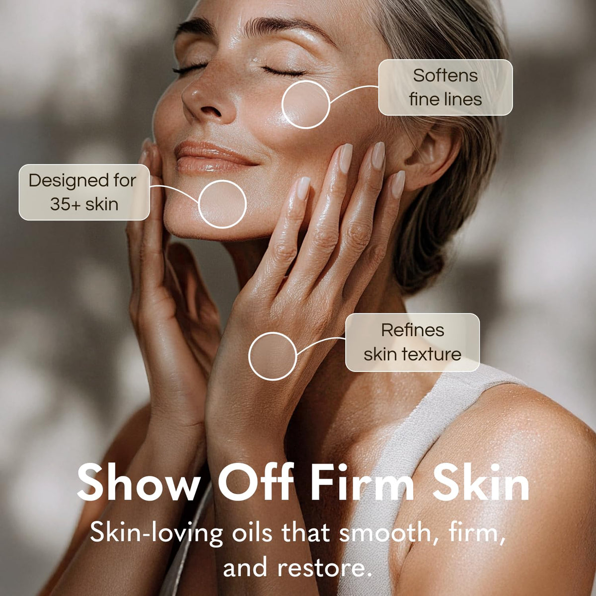 GODA Silk Body Oil Women - Firming Anti Aging Moisturizing Formula, Crepey Skin Hydrating After Shower, Scented Organic Blend Premium Skincare GODA