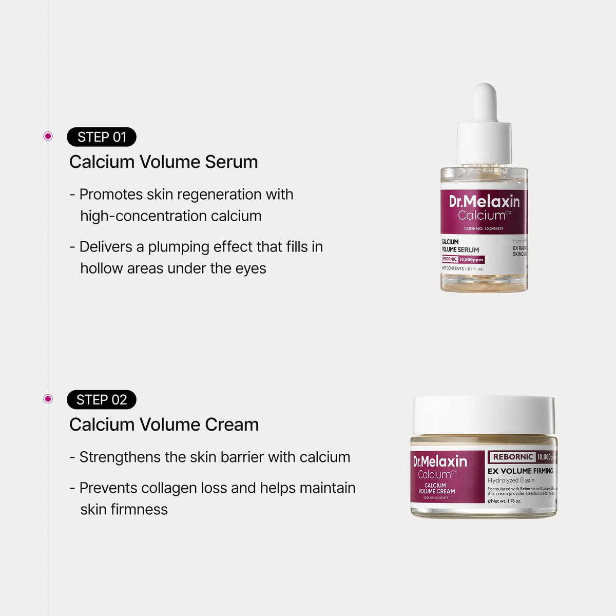 Dr.Melaxin Calcium Intense Firming Cream with Collagen & Elastin, Lifting & Volumizing Face Cream for Sagging Skin, Niacinamide for Plumping Care, 1.69 fl.oz Dr.Melaxin