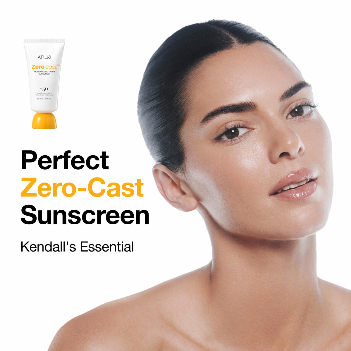 Anua Zero-Cast Moisturizing Sunscreen SPF 50, 1.69 fl oz ANUA
