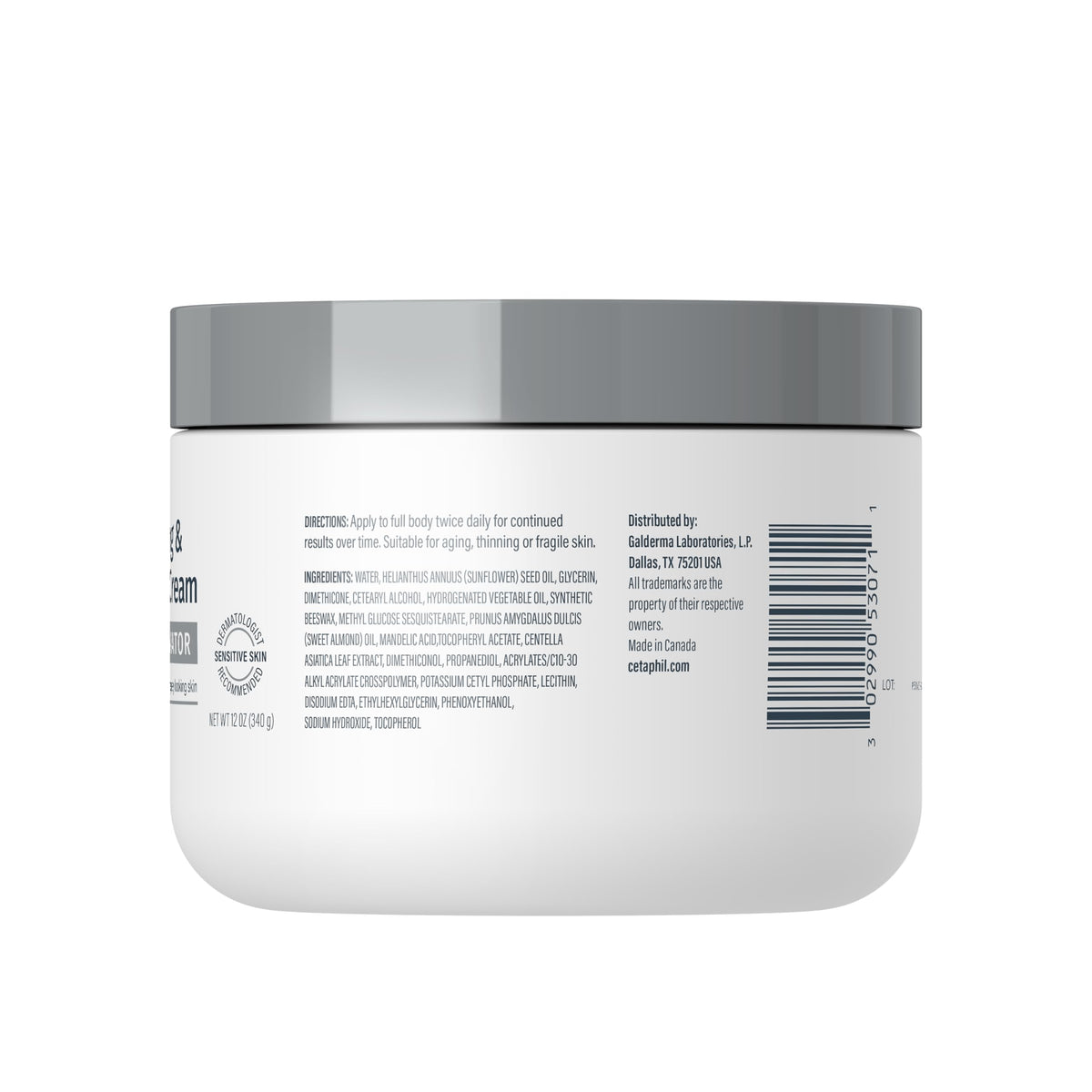 Cetaphil Skin Activator Firming Body Cream, AHA + CICA, 12oz Cetaphil
