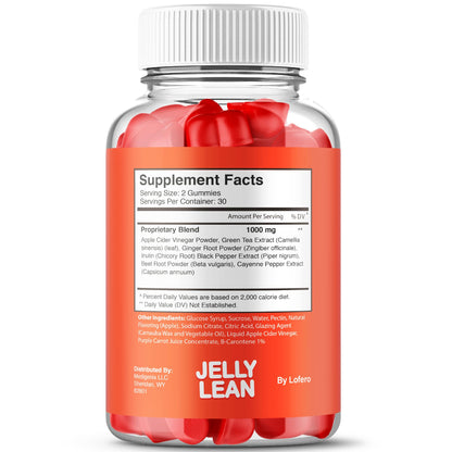 (2 Pack) Jelly Lean Gummies, JellyLean Gummys Loss Support Formula, Premium All-Natural Ingredients Advanced Maximum Strength for Overall Health & Wellness Supplement Lofero