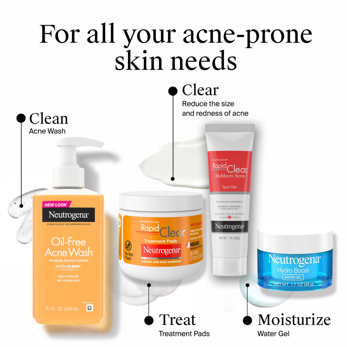 Neutrogena Rapid Clear Stubborn Acne Spot Treatment Gel, 1 oz Neutrogena