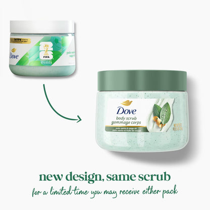 Dove Limited Edition Body Scrub Palo Santo & Sage Oil For Exfoliated 15 OZ Dove
