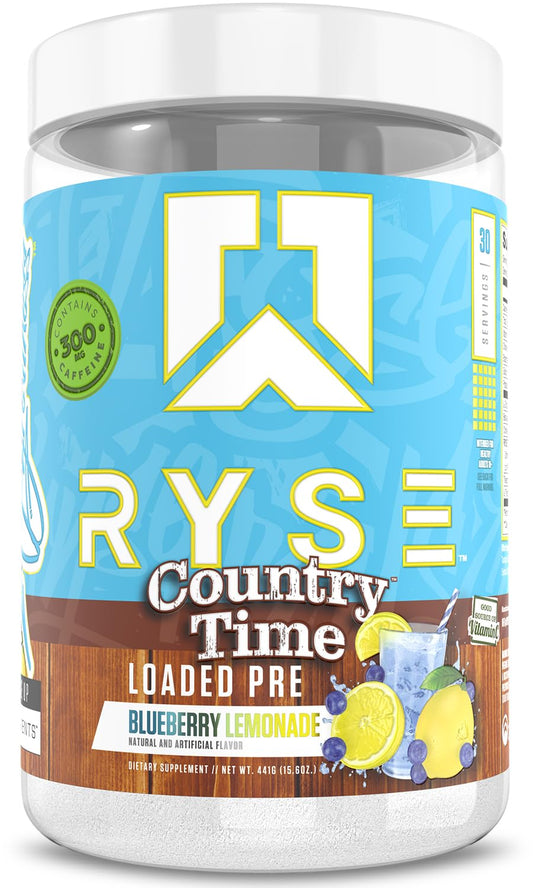 RYSE Loaded Pre Workout Powder - Strawberry Squeeze - Daily Pre-Workout for Men & Women with 390mg Caffeine, Beta Alanine, and Citrulline for Pump, Focus, and Energy - 30 Servings