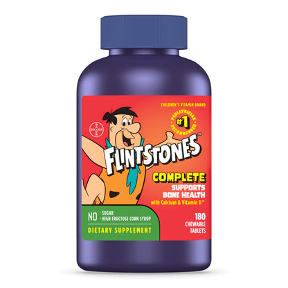 Flintstones Vitamins Chewable Kids Vitamins, Complete Multivitamin for Kids and Toddlers with Iron, Calcium, Vitamin C Flintstones Vitamins