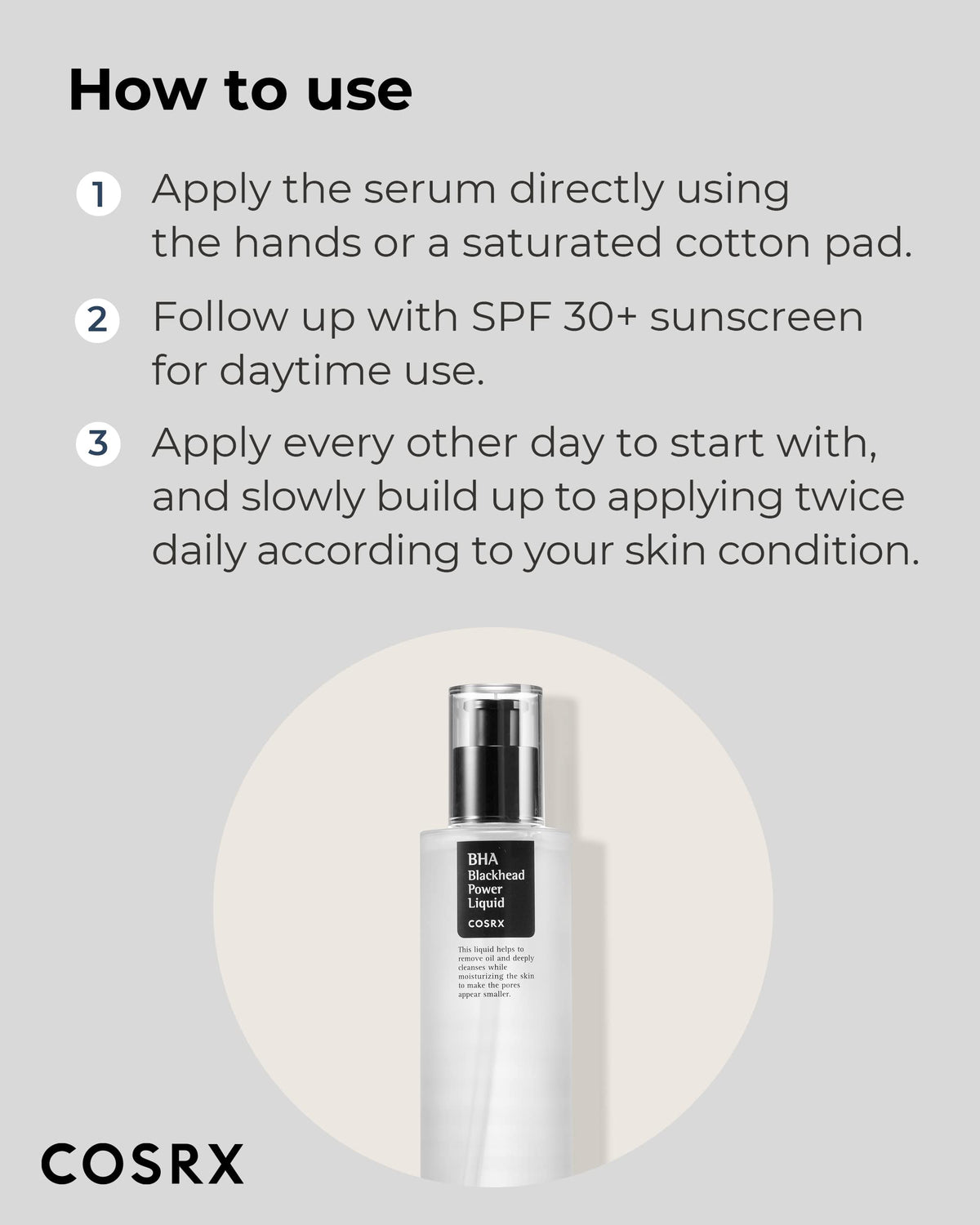 COSRX Niacinamide 2% + BHA 4% Blackhead Exfoliant Korean Toner, 3.38fl.oz COSRX