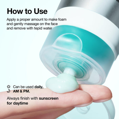 Anua PDRN Hyaluronic Acid Moisturizing Cleansing Foam, 5.07 fl oz ANUA