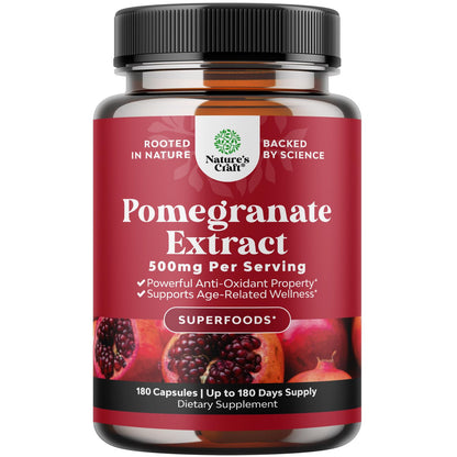 Advanced Pomegranate Extract Capsules - Powerful Antioxidant & Healthy Heart Support - Easy To Swallow Pomegranate Supplement - Superfood for Energy & Gut Health Support - Third Party Tested - 60 Ct Gsupps Australia