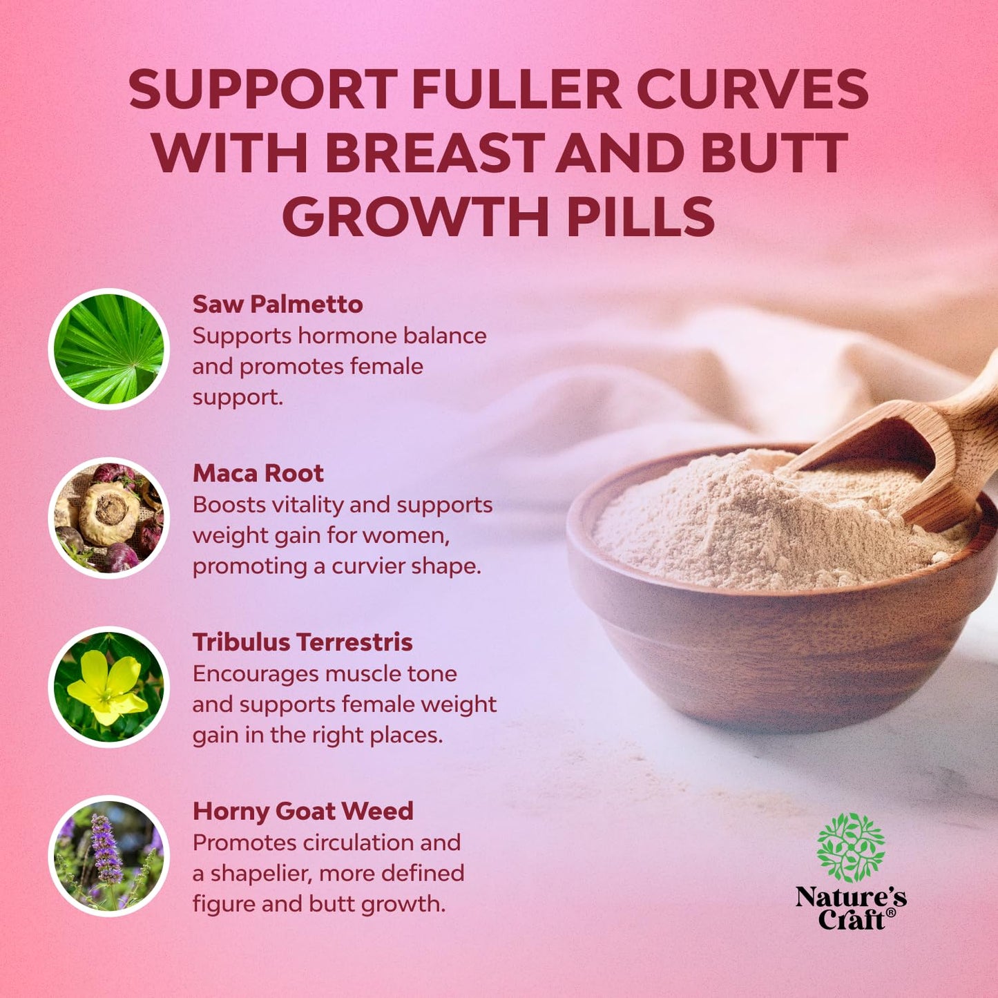 G-Curve Butt and Breast Growth Capsules - Horny Goat Weed Muira Puama & Maca Root for Butt Growth Support - Advanced Herbal Formula - Supports Bigger Butt & Bigger Breast - Easy to Swallow - 60 Count Gsupps Australia