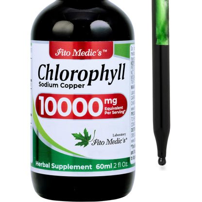 FITO MEDIC'S Lab | Liquid Chlorophyll | Chlorophyll Liquid Drops | 50 mg 200:1 Ratio Extract per Serving. FITO MEDIC'S