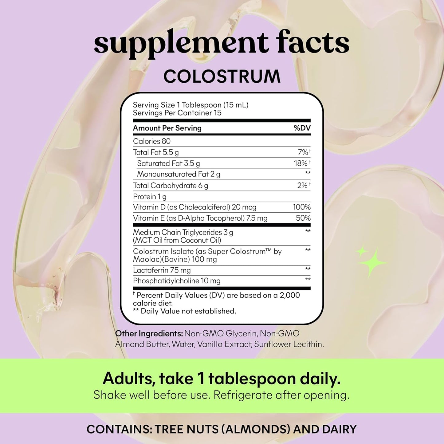 Lemme Colostrum Coffee Creamer for Gut, Skin, Hair & Healthy Aging, Sugar Free Liposomal & Grass Fed 1g Colostrum w/Lactoferrin, MCT Oil, Immunoglobulins, Vanilla Creme Flavored