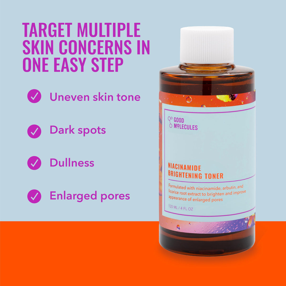 Good Molecules Niacinamide Brightening Toner with Arbutin, 4 fl oz Good Molecules