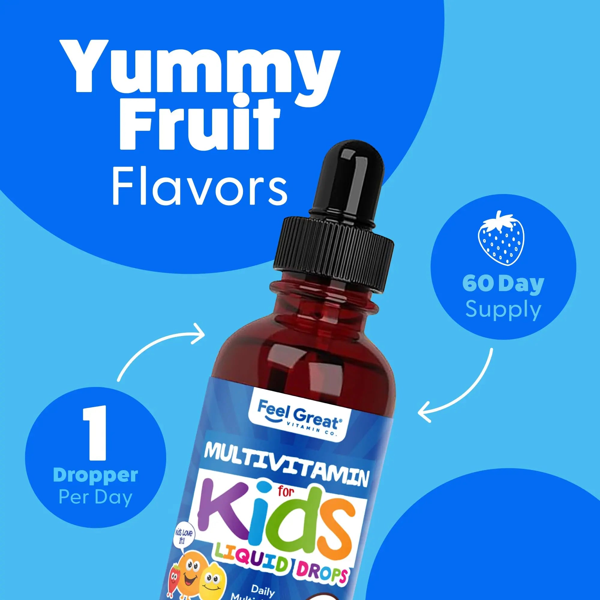 Feel Great Vitamins Organic Multivitamin Liquid Drops for Toddlers & Kids | Daily Essential Nutrients for Healthy Growth | The Feel Great Vitamin Company buy australia supplements