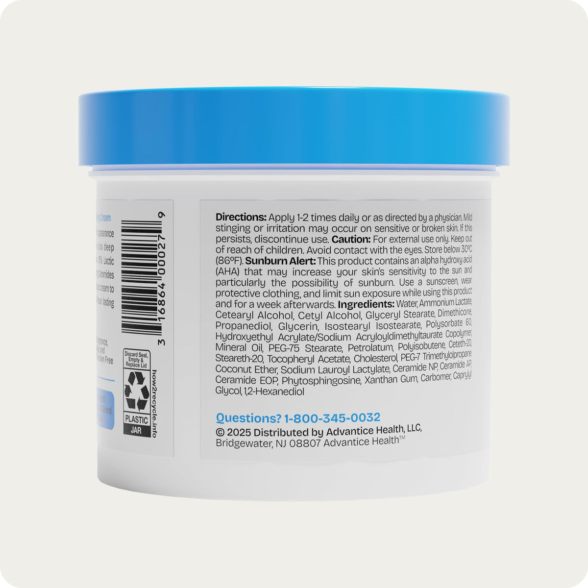 AmLactin Intensive Healing Body Cream, 15% Lactic Acid, 12 oz Amlactin