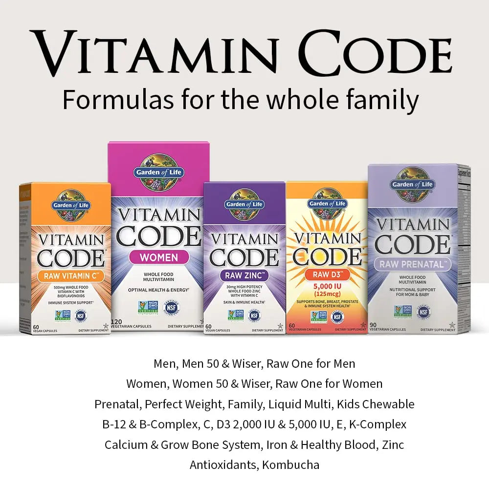 Garden of Life Multivitamin for Women, Men & Kids Age 6 and up, Vitamin Code Family Multi - 120 Vegetarian Capsules, Whole Food Vitamins Garden of Life buy australia supplements