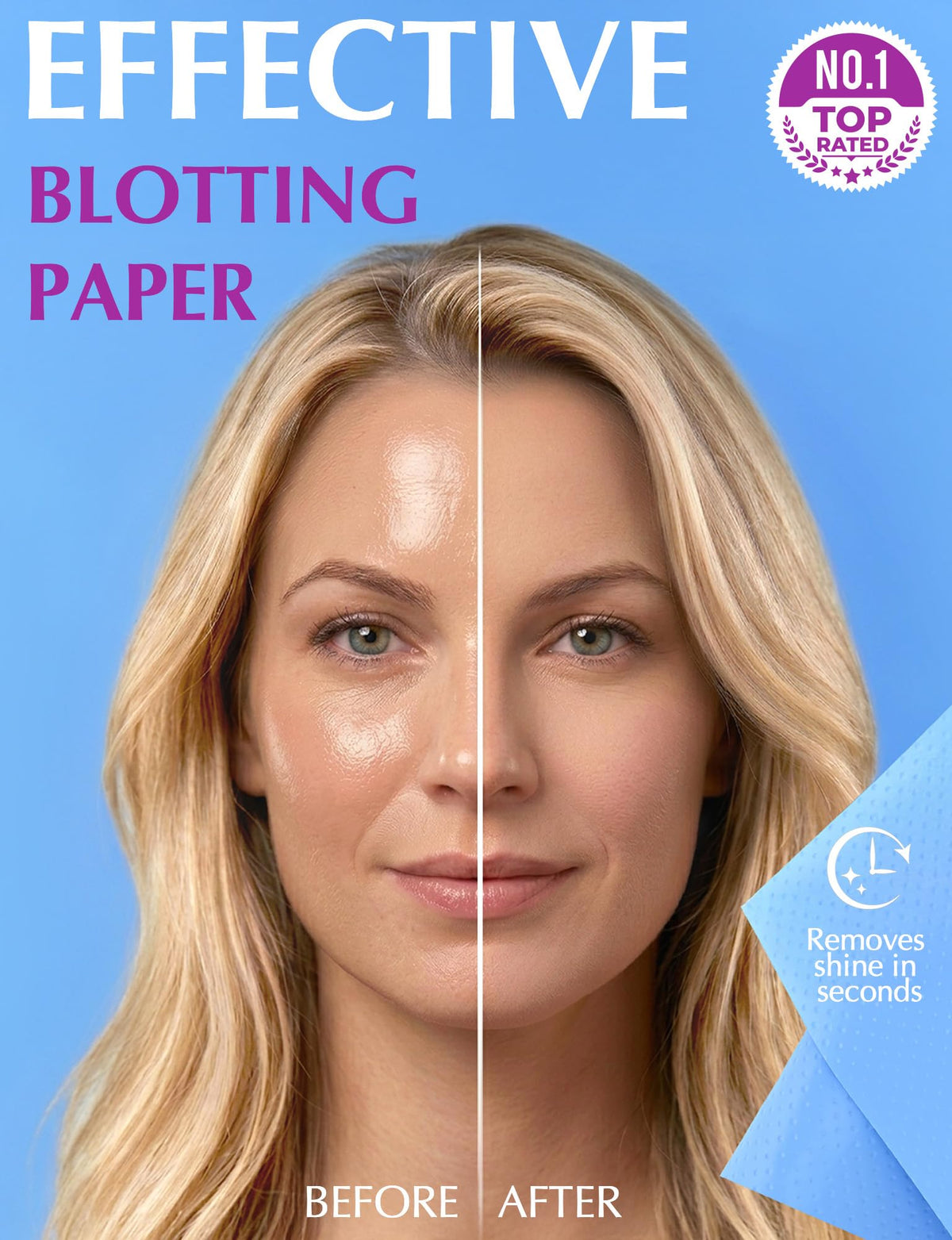 High-Performance Oil Absorbing Sheets for Face – 3pk/150 - Makeup Friendly ZOROM'S