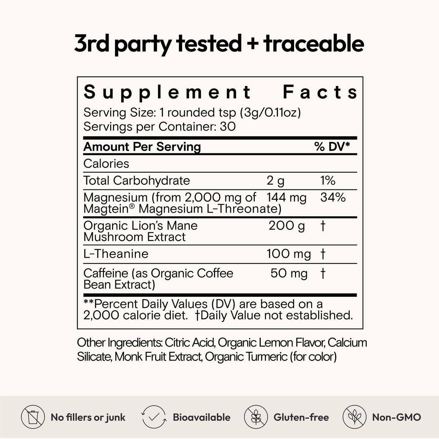 Moon Juice Magnesi-Om Magnesium Powder Supplement - Chelated Magnesium Complex + L-Theanine Blend for Rest, Relaxation & Regularity - Vegan, Non-GMO & No Sugar, Berry, 4.2 oz, 30 Servings