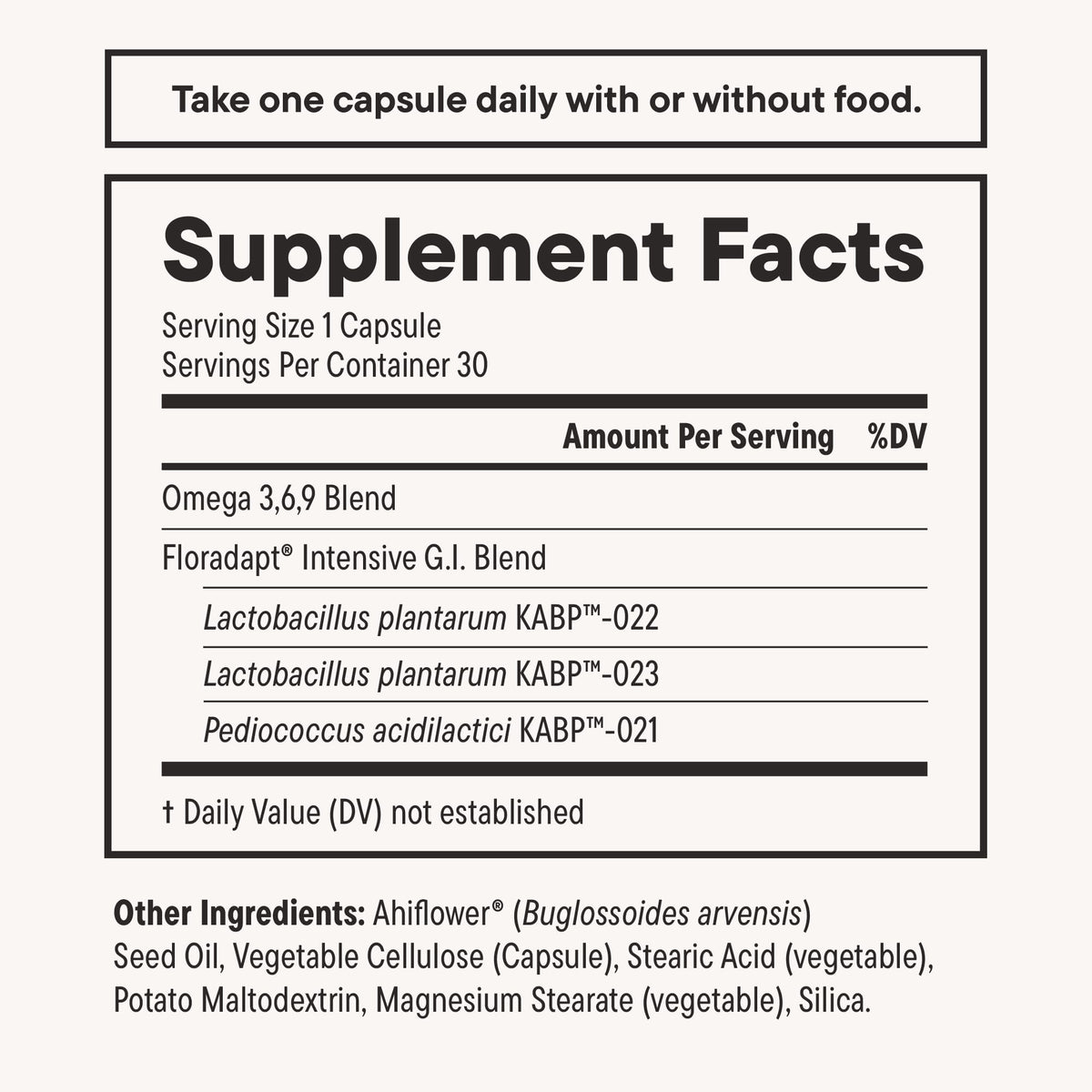 Daily Nouri Digestive Support Probiotics for Women & Men | Bloating & Gas Relief | 3 Clinically Studied Strains + Omega | 30-Day Supply Daily Nouri