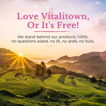 Vitalitown Women's Probiotics | 100 Billion CFUs 18 Strains | Prebiotics, VC & B6, Cranberry | Shelf Stable | Vaginal, Urinary Vitalitown