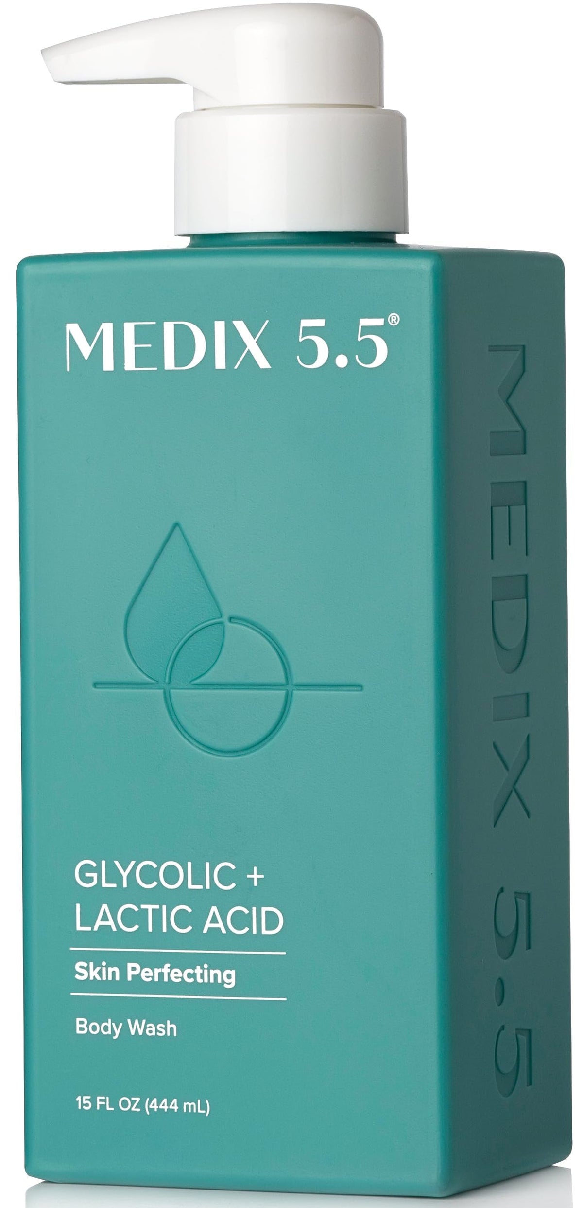 Medix 5.5 Glycolic Acid + Lactic Acid Exfoliating Body Wash Gel | KP Bump Eraser | AHA Exfoliant Skin Care Body Cleanser | Keratosis Pilaris & Acne | Anti Aging AHA Foaming Body & Face Wash, 15 Fl Oz Medix 5.5