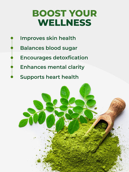PURA VIDA MORINGA Organic Moringa Powder, Premium 100% Leaf Powder Single Origin - USDA Organic Moringa Oleifera Leaf PURA VIDA MORINGA