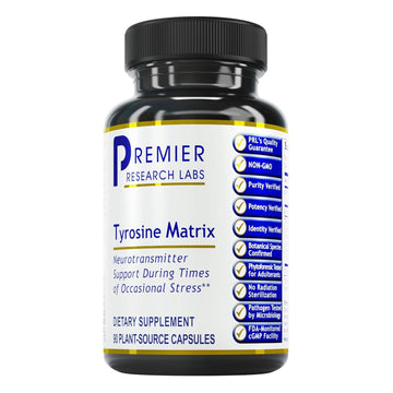 Premier Research Labs Tyrosine Matrix - L Tyrosine Supplement, L-tyrosine 944mg Capsules for Adults, Amino Acid Pills with Red Algae & Rhodiola Rosea - 90 Vegetarian Capsules Premier Research Labs buy australia supplements