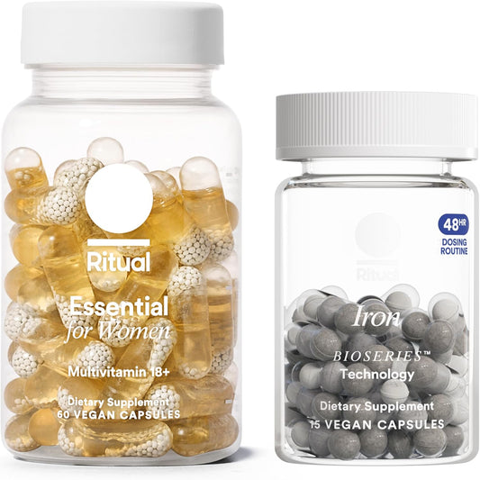 Ritual Blood Support Duo New 48-Hour Iron BioSeries™ and Essential Multivitamin for Women 18+ to Support Foundational Health*, 30 Days Supply