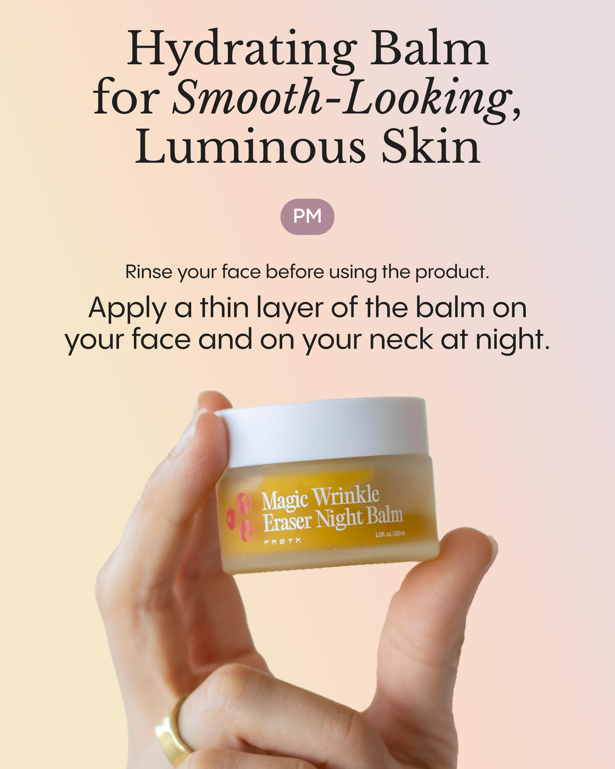 FRØYA Organics Magic Wrinkle Eraser Night Balm for Face (1.0 fl oz) FRØYA