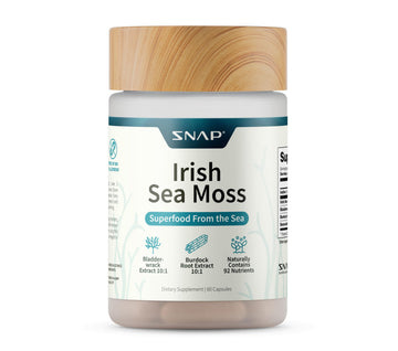 Snap Supplements Irish Sea Moss with Bladderwrack, Burdock Root & Iodine – Natural Sea Moss Supplement to Support Gut Health, Energy & Healthy-Looking Skin, 60 Vegan Capsules (1 Month Supply) Snap Supplements buy australia supplements